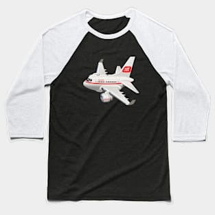 Cartoon airplane Baseball T-Shirt